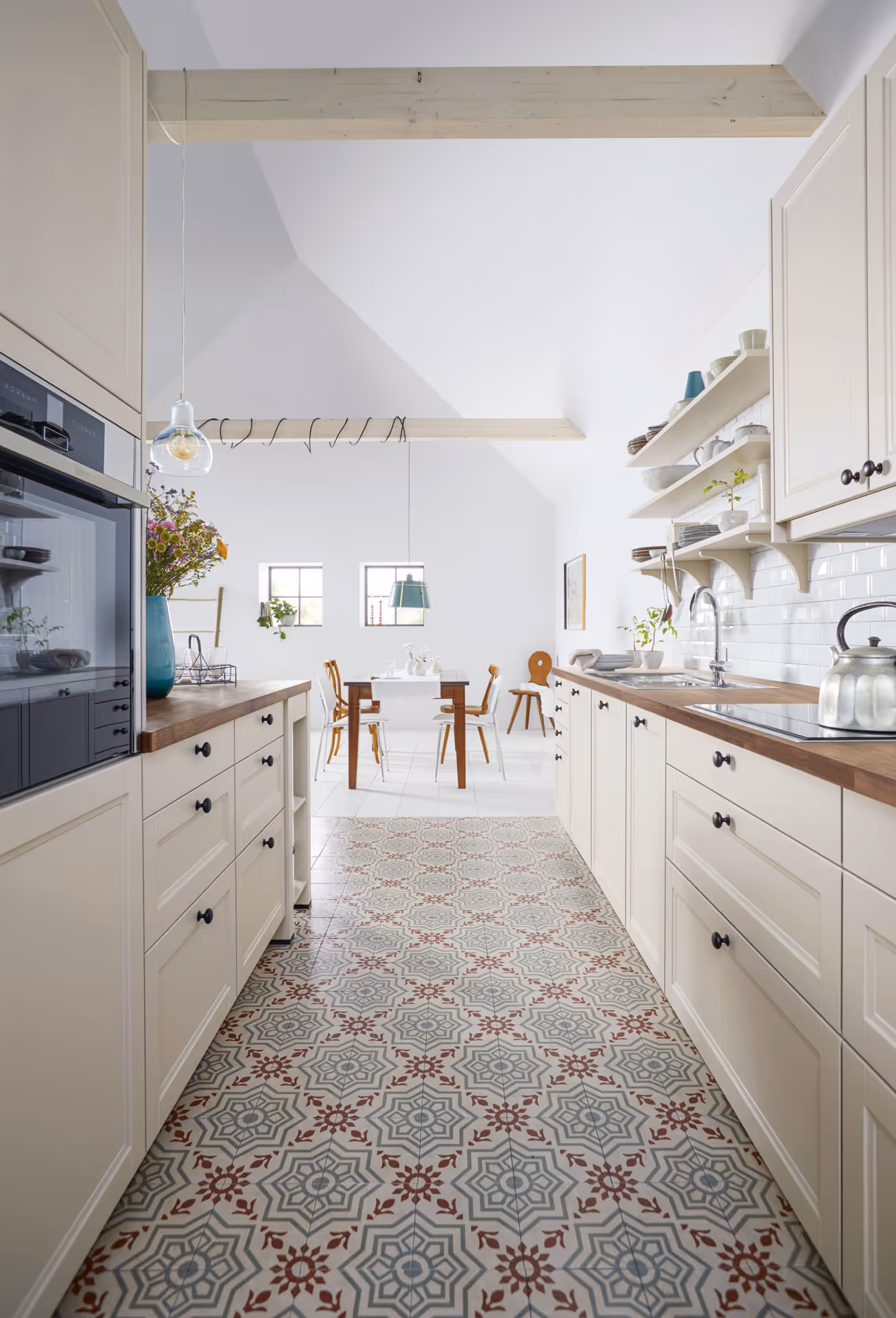 Contemporary kitchen installed in a new-build home