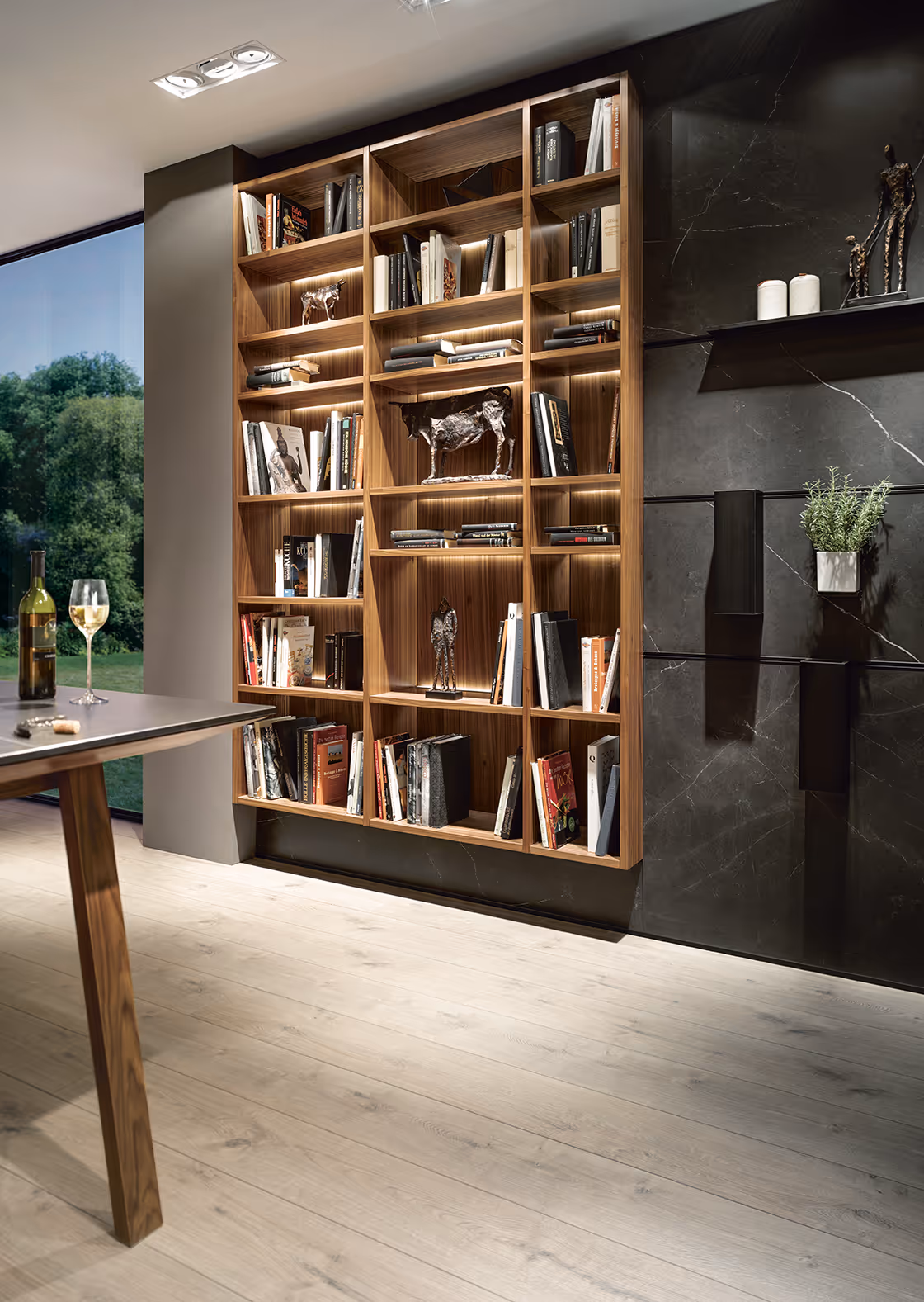 Kitchen shelving and storage detail